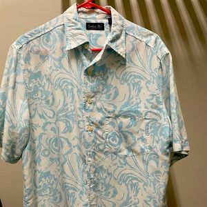 Caribbean Blues by roundtree & yorke lounge shirt